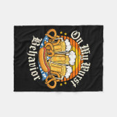On My Wurst Behavior Retro Groovy Beer Fleece Deken (Voorkant (Horizontaal))