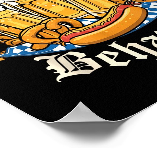 On My Wurst Behavior Retro Groovy Beer  Poster (Hoek)