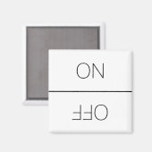 ON OFF Black white Clean Dirty Dishwasher wasgoed Magneet (Voorkant / Achterkant)