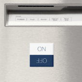 ON OFF Blue white Clean Dirty Dishwasher-teken Magneet (Insitu (Vaatwasser))