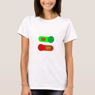 On Off Mood Emoji Dames T-Shirt