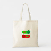 On Off Mood Emoji Tote Bag (Achterkant)