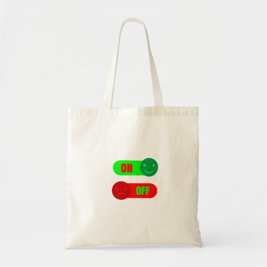 On Off Mood Emoji Tote Bag (Voorkant)