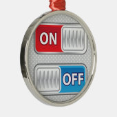 On Off Switch Web-stijl Metalen Ornament (Rechts)