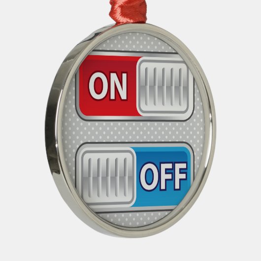 On Off Switch Web-stijl Metalen Ornament (Rechts)