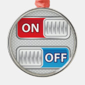 On Off Switch Web-stijl Metalen Ornament (Voorkant)