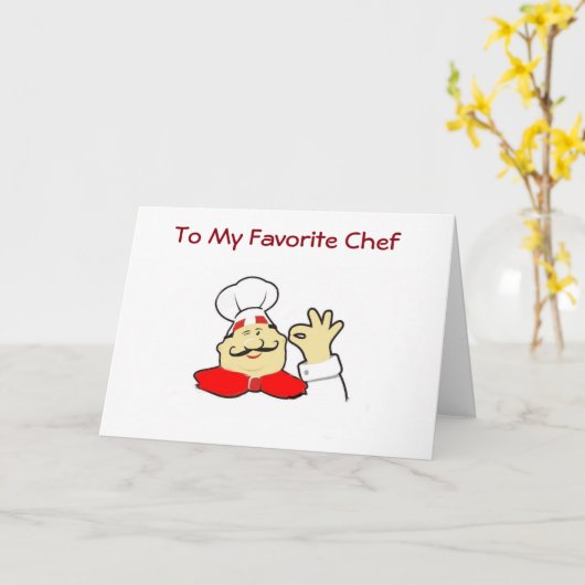 ON OOONIVERSARY TO MY FAVOIRE CHEF KAART (Gele Bloem)