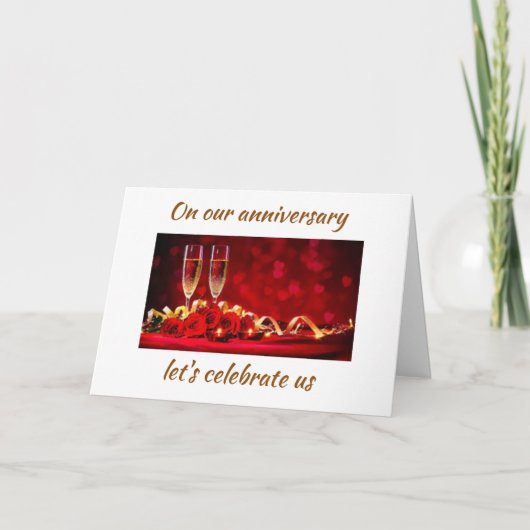 ON *OUR ANNIVERSARY* CELEBRATE *US* KAART (Voorkant)