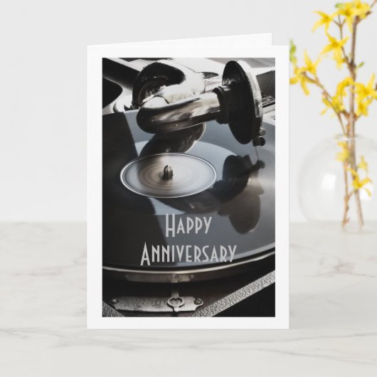 ON **OUR ANNIVERSARY** MUSIC TO MY EARS KAART (Gele Bloem)