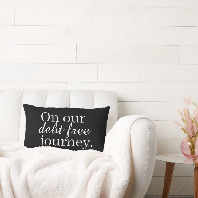 'On Our Debt Free Journey' Motivation Consistency  Kussen (Bank)