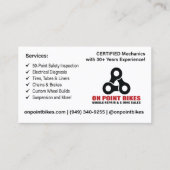 On Point Bikes Custom Design Visitekaartje (Voorkant)