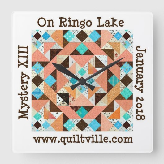 On Ringo Lake clock Vierkante Klok (Voorkant)