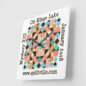 On Ringo Lake clock Vierkante Klok (Hoek)
