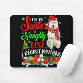 On Santas Naughty List Xmas American Eskimo T Shir Muismat (Met muis)
