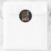 On Santas Naughty List Xmas Boxer Ronde Sticker (Tas)