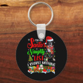 On Santas Naughty List Xmas Boxer  Sleutelhanger (Voorkant)