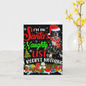 On Santas Naughty List Xmas Boxer T Shirt  Kaart (Gele Bloem)