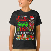 On Santas Naughty List Xmas English Bulldog  T-shirt (Voorkant)