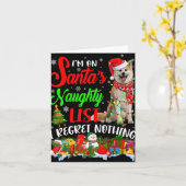 On Santas Naughty List Xmas Shiba Inu T Shirt  Kaart (Gele Bloem)