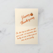 On Thanksgiving we remember your friendship Kaart (Binnen)