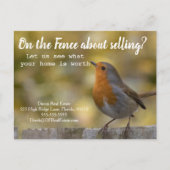 On the Fence Vastgoed Robin Postcard Briefkaart (Voorkant)