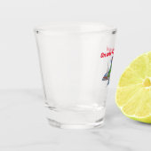 On the Fly Travel Mascot  Roze Shot Glas (Links)