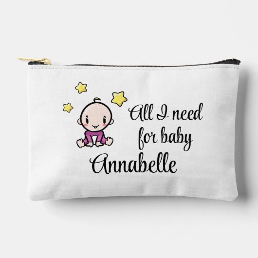 On The Go Bag, Baby Girl, Personalized  Etui (Voorkant)