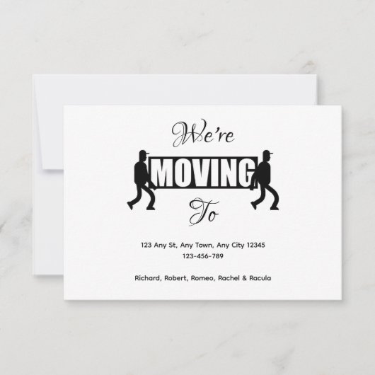 On the Move New Home Announcement Aankondiging (Voorkant)