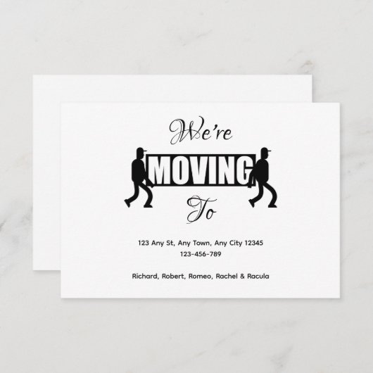 On the Move New Home Announcement Aankondiging (Voorkant / Achterkant)