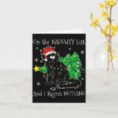On The Naughty List And I Regret Nothing Cat Chris Kaart (Gele Bloem)