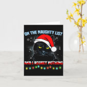 On The Naughty List And I Regret Nothing Cat Chris Kaart (Gele Bloem)
