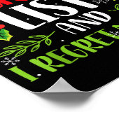 On The Naughty List And I Regret Nothing Christmas Poster (Hoek)