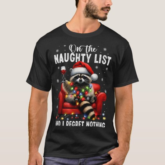On The Naughty List And I Regret Nothing Dabbing R T-shirt (Voorkant)
