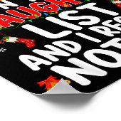 On The Naughty List And I Regret Nothing Funny Rei Poster (Hoek)