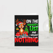 On The Naughty List And Regret Nothing Christmas X Kaart (Voorkant)