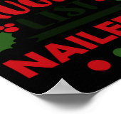 On The Naughty List Nailed It Christmas  Poster (Hoek)