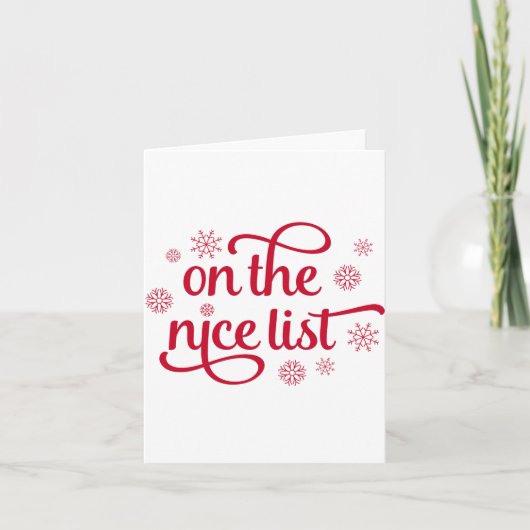 On The Nice List Christmas Toddler Toddler  Kaart (Voorkant)