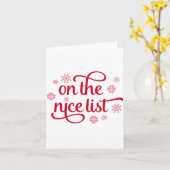 On The Nice List Christmas Toddler Toddler  Kaart (Gele Bloem)
