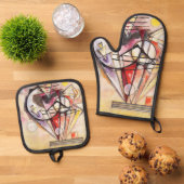 On the Points by Wassily Kandinsky Ovenwant & Pannenlap Set (Top down)