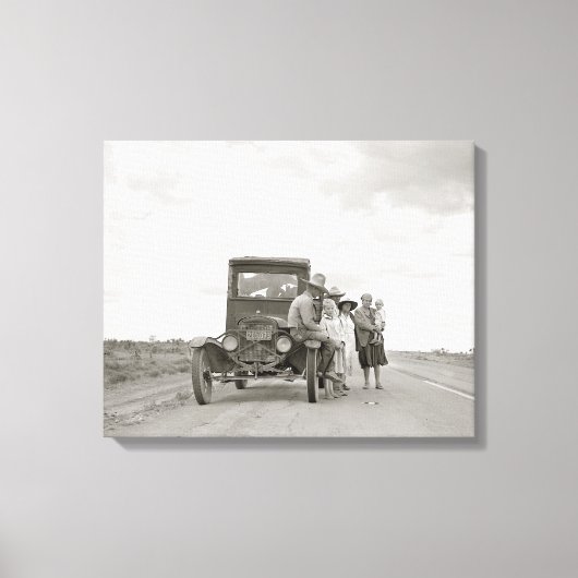 On The Road, 1937. Oude foto Canvas Afdruk (Voorkant)