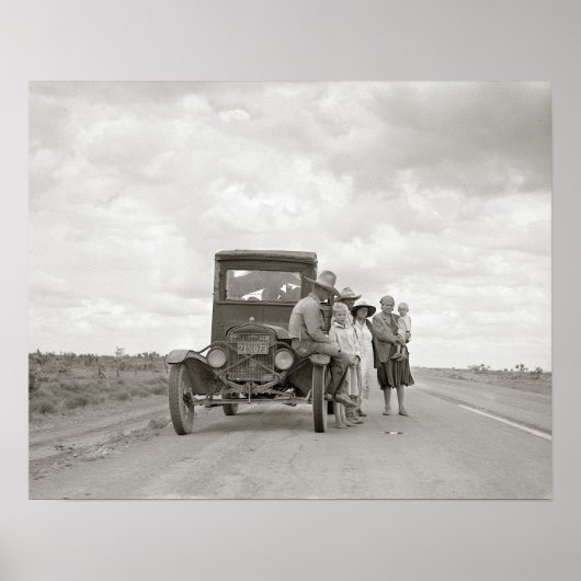 On The Road, 1937. Oude foto Poster (Voorkant)