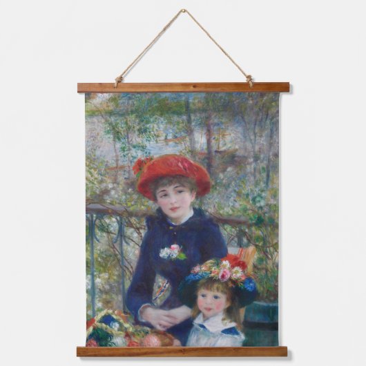 On the Terrace, Impressionist Portrait, Renoir Hangend Wandkleed (Voorkant)