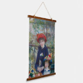 On the Terrace, Impressionist Portrait, Renoir Hangend Wandkleed (Gebogen)