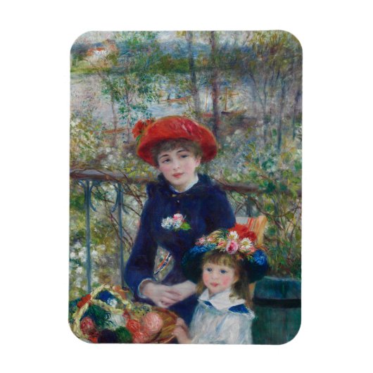 On the Terrace, Impressionist Portrait, Renoir Magneet (Verticaal)