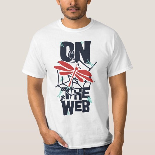On the Web – Natuur-geïnspireerd Dragonfly T-shirt (Voorkant)