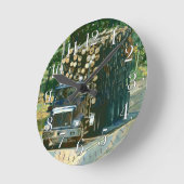 On-Time Delivery Logging Truck Wall Clock Ronde Klok (Hoek)