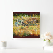 On-Time Delivery Logging Truck Wall Clock Vierkante Klok (Huis)