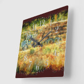 On-Time Delivery Logging Truck Wall Clock Vierkante Klok (Hoek)