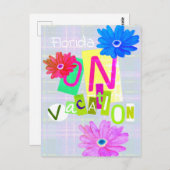 "On Vacation" 80s Retro Briefkaart (Voorkant / Achterkant)