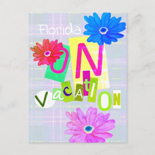 "On Vacation" 80s Retro Briefkaart (Voorkant)